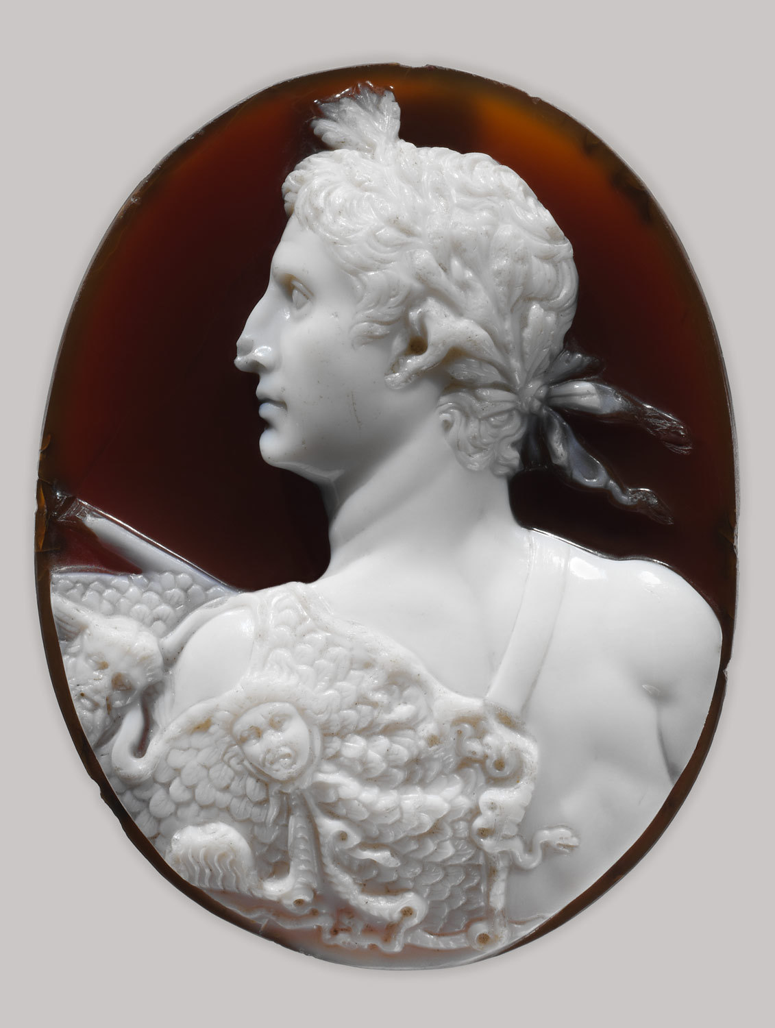 theancientwayoflife: ~ Sardonyx cameo portrait of the Emperor Augustus. Period: Early