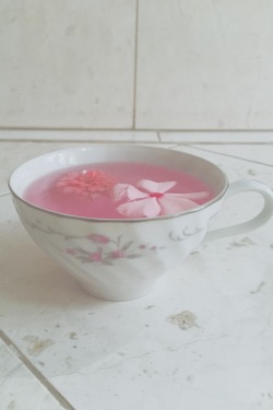 tinypinkpalace: This isn’t tea, it’s punch &amp; it tasted bad (don’t put flowers in your punch, kids).