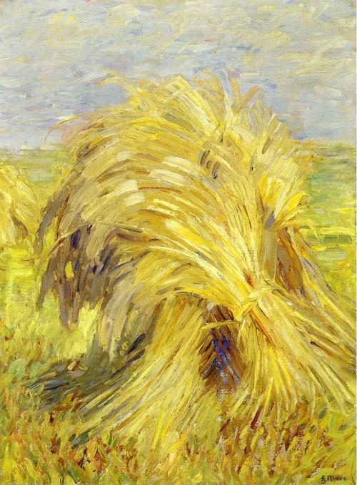 artishardgr:Franz Marc - Sheaf of Grain 1907