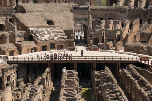 Inside the #Colosseum in Rome. Great architectonical landmark. Colosseum Underground Tour 