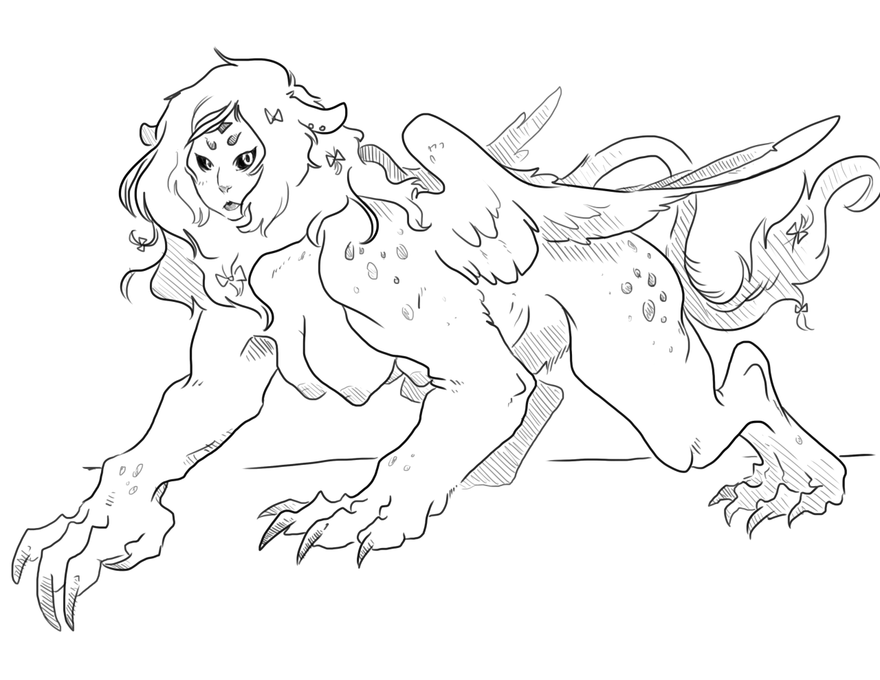 magicmausoleum:  Another for ecmajor! This time a Sphinx :3  yay! Sphinx-kind needs