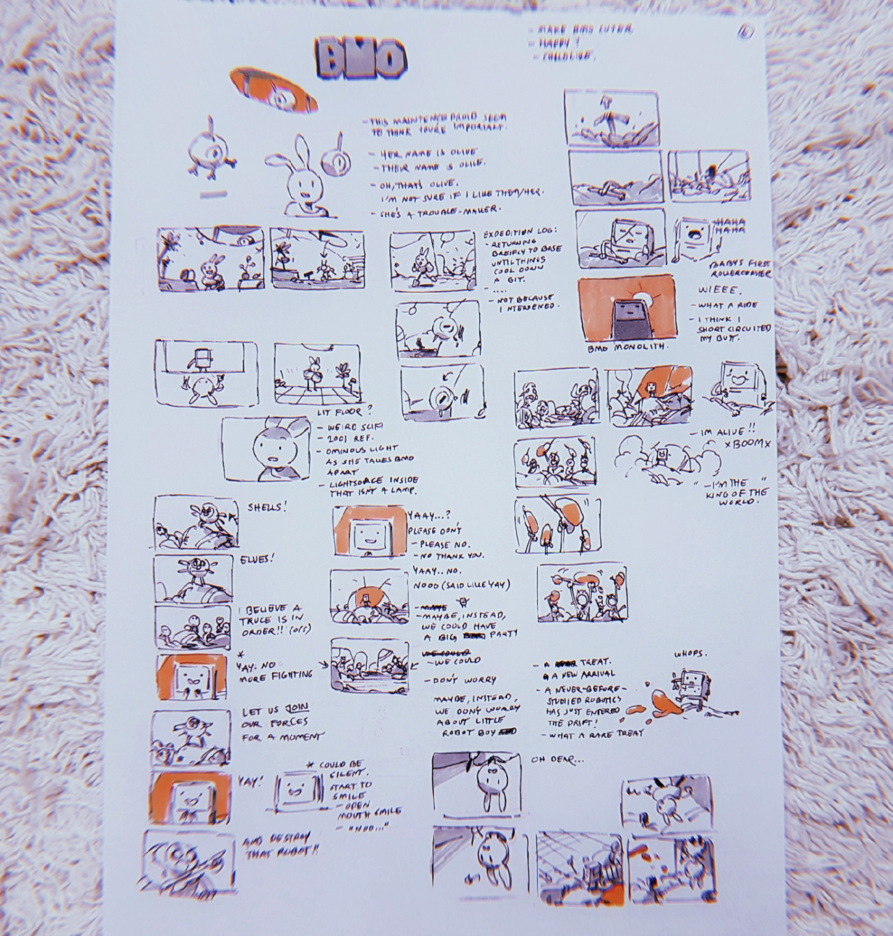 hannakdraws:exploration sketches and baby thumbnails for AT: Distant Lands - BMOI tend to make tiny little thumbnails just to get my thoughts out, before drawing them into a storyboard panel. It might not be the most effective way to do it, but it’s