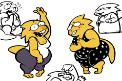 mangneto: Some alphys doodles from a bit ago!