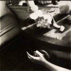 regardintemporel:  Francesca Woodman - But Lately I Find a Sliver of a Mirror is Simply to Slice an Eyelid, 1979–1980  