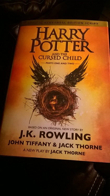 I’ve been up since 5am but I had to go get my new Harry Potter book. I didn’t miss a midnight release when I was younger ten years ago and I’m not about to miss it now.  I’m just very emotional because I never thought I’d