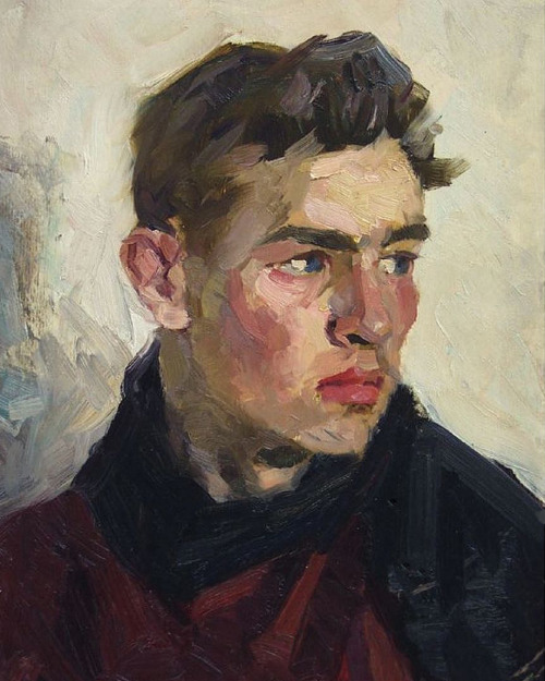 Antonio-M:‘portrait Of A Young Man’, By Isaak Tartakovski, Russian (1912-2002).