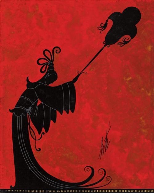 “Les porteuses d'éventail” et “Les danses d'honneur”designs for a 1929 production of “Aladin”.Art by