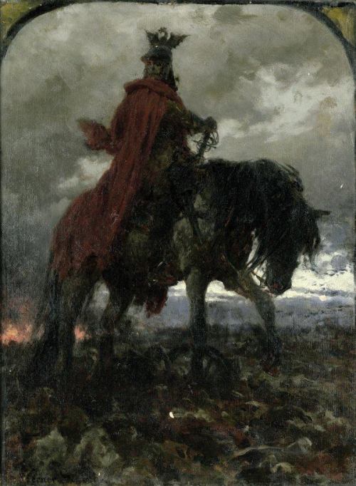 blackpaint20: Werner Wilhelm Gustav Schuch (1843-1918), #Death on a horse in a battlefield