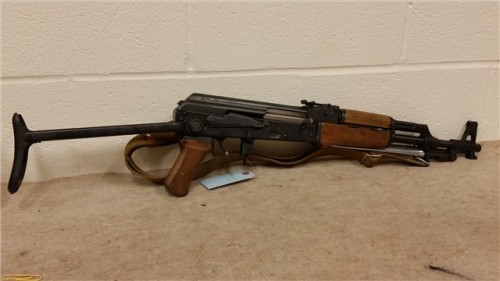 gunrunnerhell:  ConditionAn example of how condition and rarity can affect overall value. The rifle is a Polytech AKS-762 in the very and sought after “double-underfolder” configuration. It shows areas of wear and pitting, which normally on any other