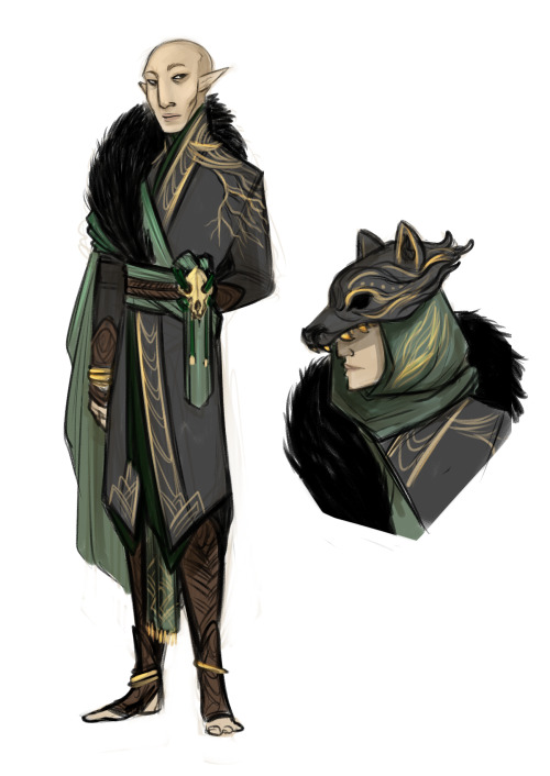 neotericwitch:sketched out a quick halamshiral outfit for solas! i figure most of it imira either ma
