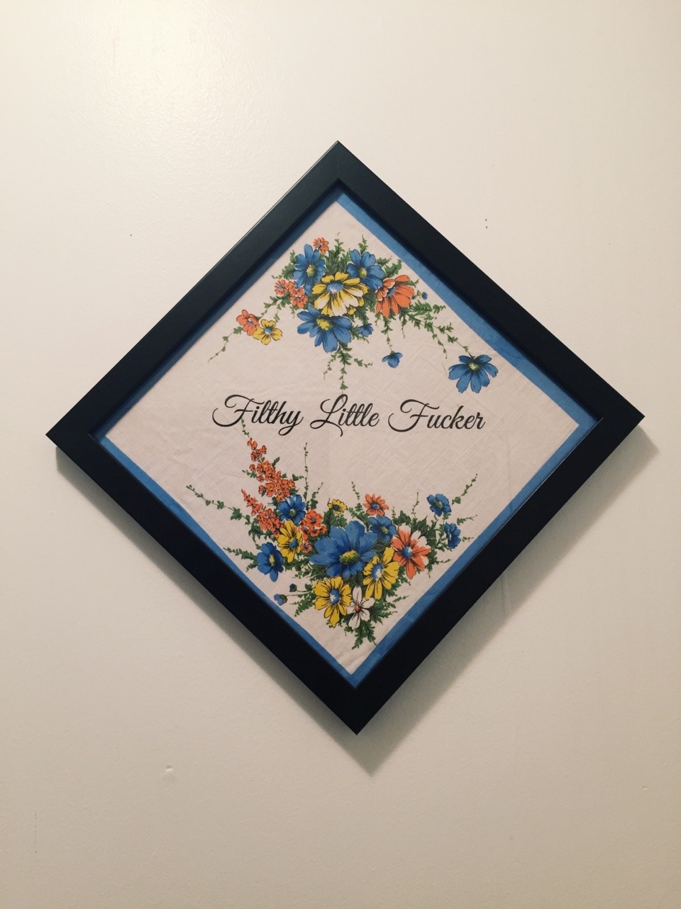 Framed and hung up my gift from @herdirtylittleheart in my new apartment!