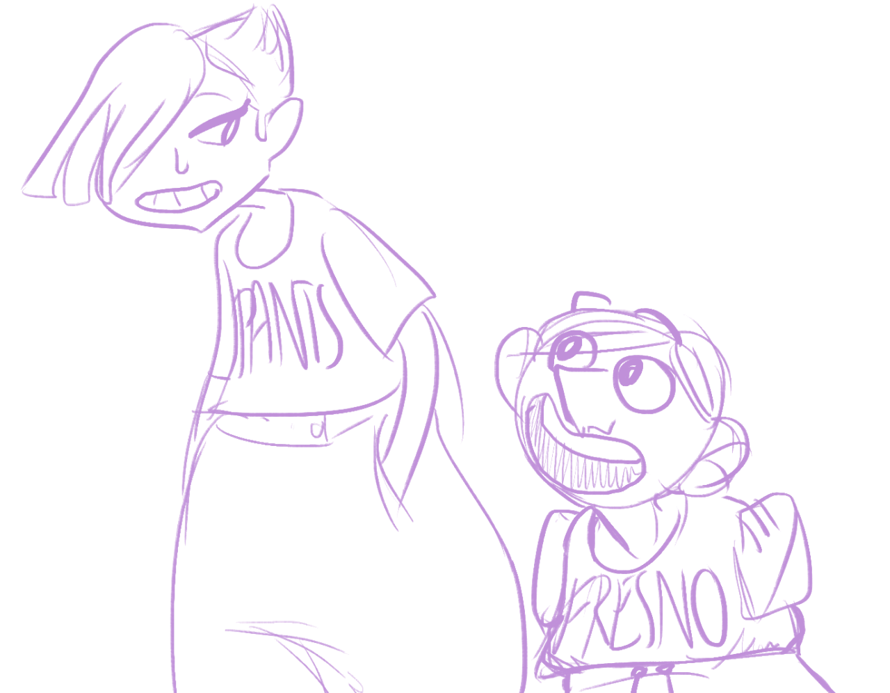 I just needed a break from schoolwork so heres a sketch because why not its late