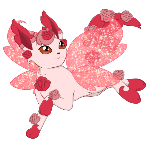 ~!!Strawberry Rose Fairy Leafeon!!~Pokedex entry:“This variant of Leafeon is known to run through fi