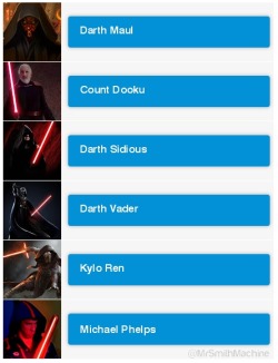 mrsmithmachine:    Who is your favourite Sith?  Lol