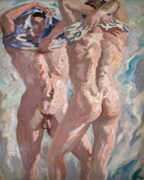 antonio-m:‘Men Undressing’, 1935 (Due Uomini che si Spogliano), by Carlo Levi (1902–1975). Italian p