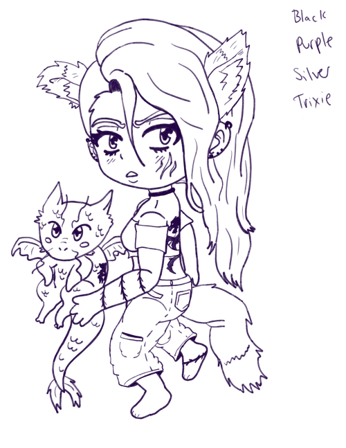 jessart36: Here’s a Lets Make an OC Trixi the hot headed goth kitsune girl who has a scar, tattoo, a