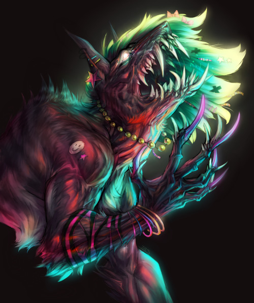 finally managed to finish something up.rave werewolf idea for fun