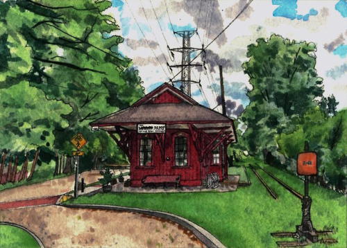1. Middlesex Canal Museum, Billerica MA2. Back Bay station, Boston MA (My second at Urban Sketchers)