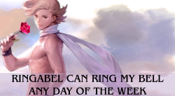 Bravelydefaultconfessions:  &Amp;Ldquo;Ringabel Can Ring My Bell Any Day Of The Week&Amp;Rdquo;