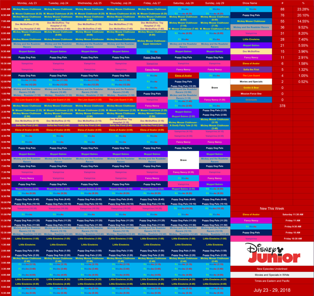 Disney Schedule Archive: Photo