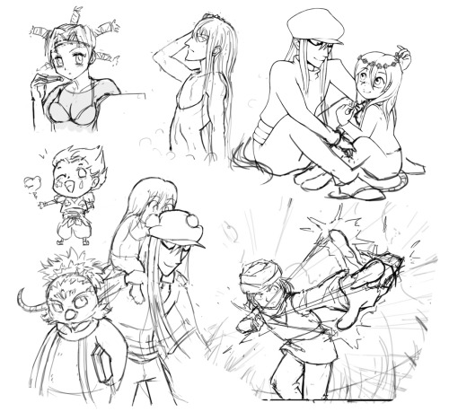 Various HxH doodles I will never get round to finishing.