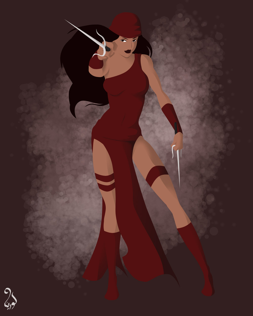 unitedheroines:  13/15 Marvel Comics Super Heroines: Elektra Follow Us: http://unitedheroines.tumblr.com/