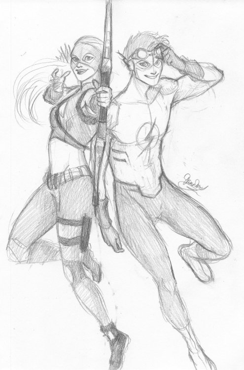 just-cuz-rivaldi:Lovelovelove Wally and Artemis! Actually, I just love Young Justice in general, but