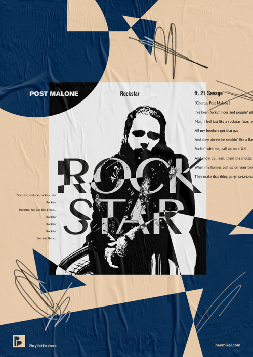 Playlist posters // Rockstar - Post malone