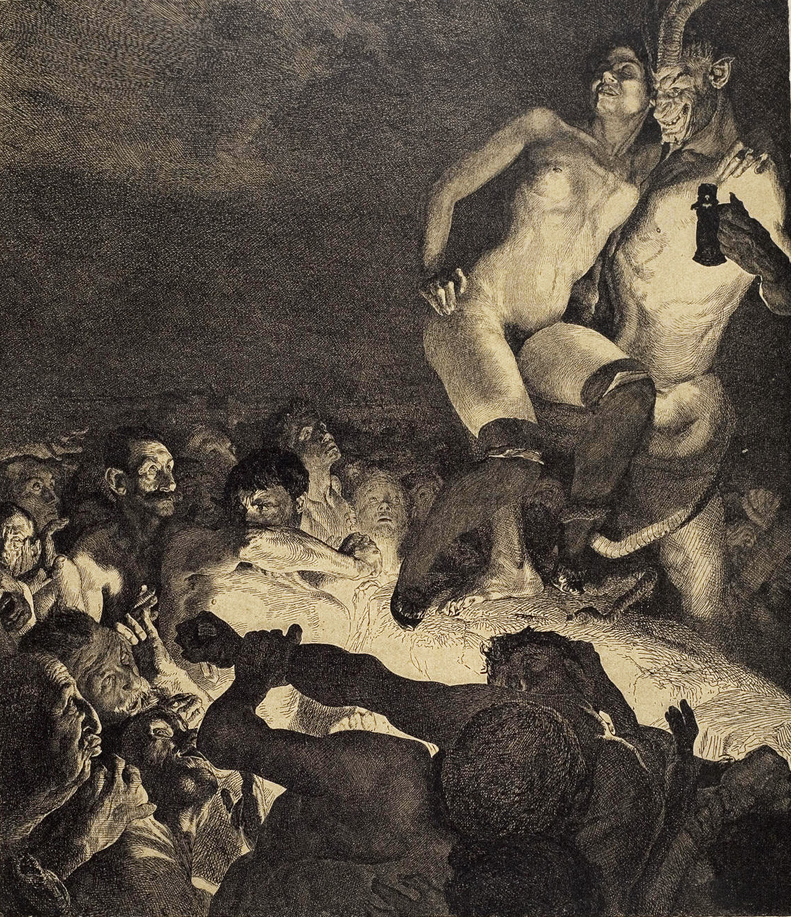 blackpaint20:  Otto Greiner - Die Feilbietung (Devil Showing Woman to the People)