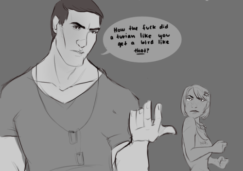 vakarian-shepard:  stormcallart:  Inspired by the text post here in which Garrus shows off. Last panel is my absolute favorite.   !!!!!!!!!!!!!!! 