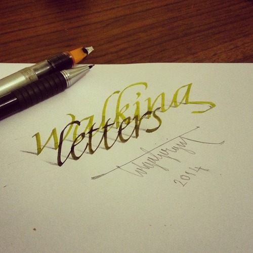 betype:  Lettering with Parallelpen by Tolga GirginFollow Betype on instagram: @betype.co