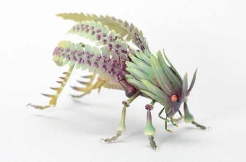itscolossal:Imaginative Insects Formed From Resin and Brass by Hiroshi Shinno  @arachno-va