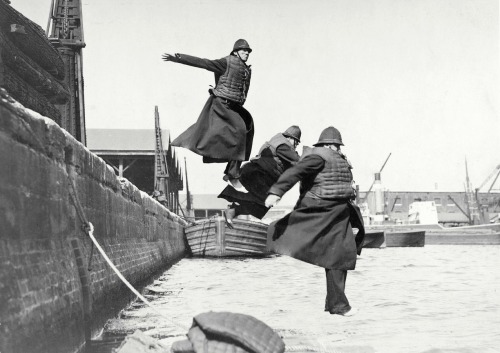 XXX PLA policemen testing life-jackets, c. 1930. photo