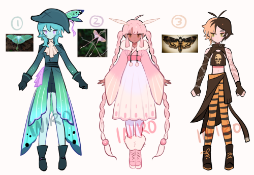 moth adopts i made! all designs are already sold ^^