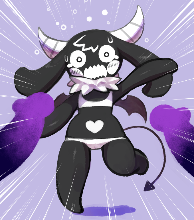 spooky-zetta-bot:  A tiny Succubus! This OC belongs to O-den! pixiv 