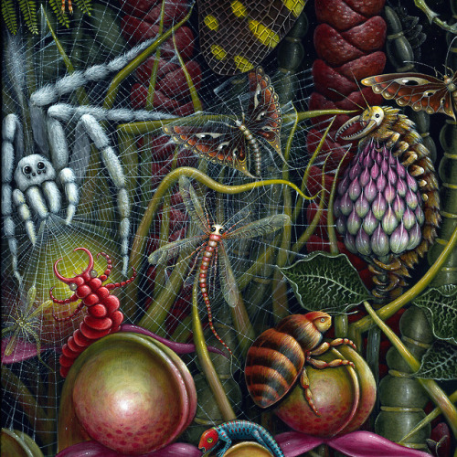 A detailed graphic breakdown of my painting “MICROCOSMIC GARDEN”