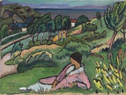 artist-munter:Landschaft am Meer, 1919, Gabriele Munter