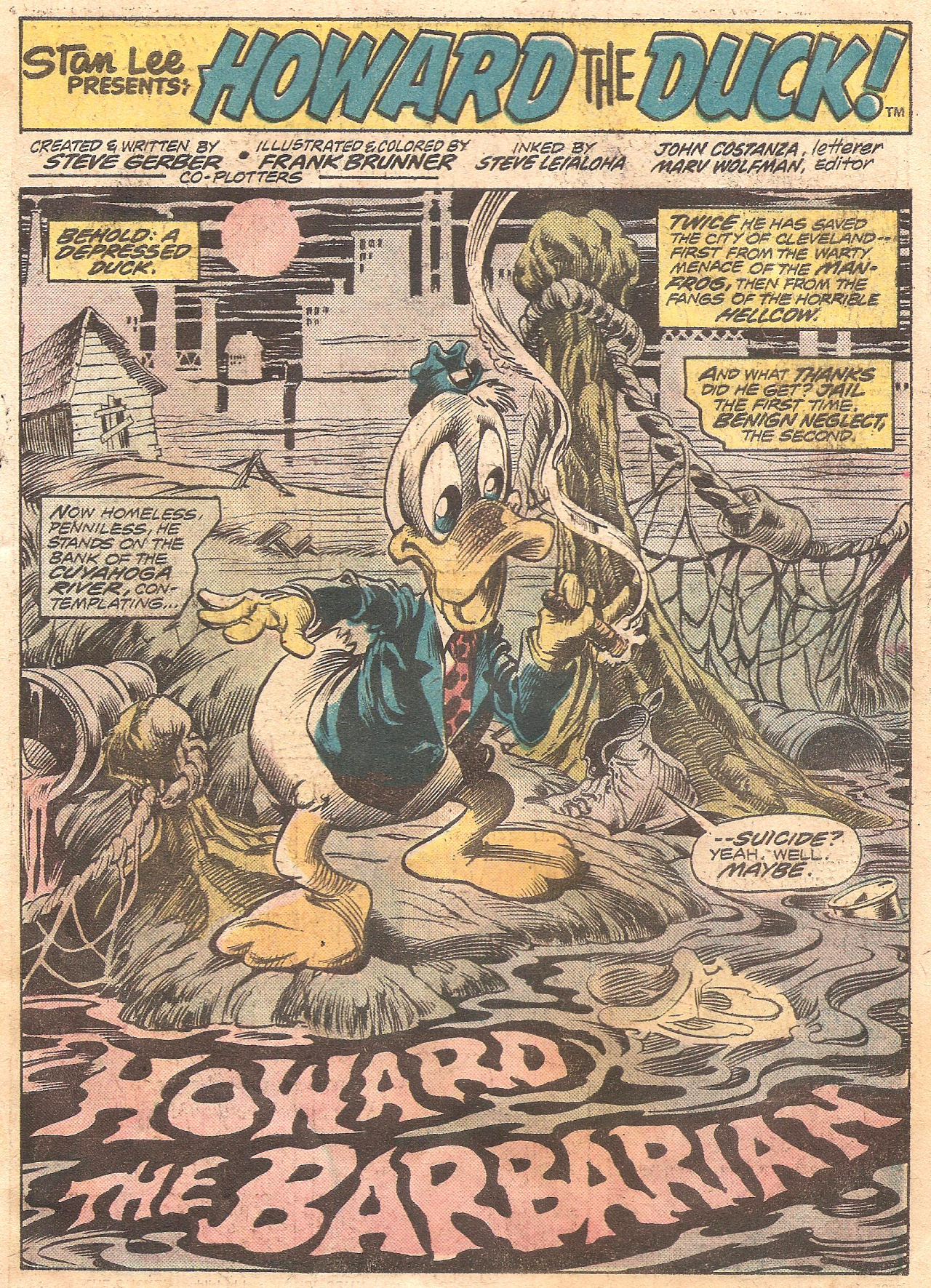 Howard The Duck 1 7 1976 Earths Mightiest Blog
