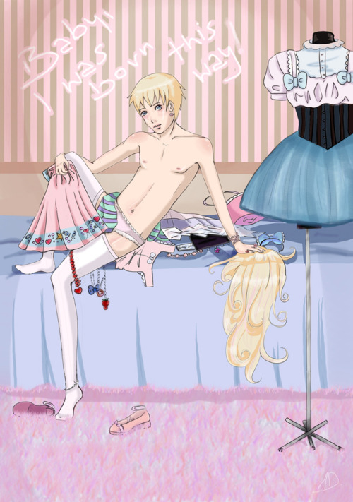 trannyillustrated: Born this way by Ignis-ai  indulge your reality