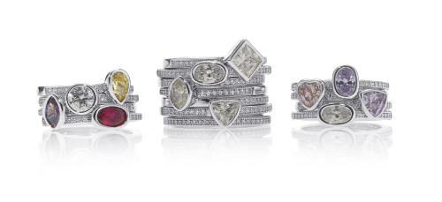 Inspiration For The Day Stacker Rings from www.Bouton.co.uk designed using their own ring designer a