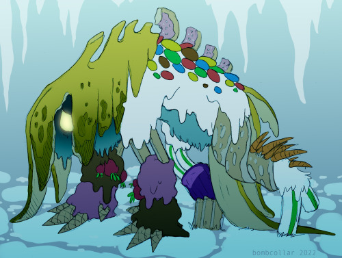 strabbyshortcake: the frosted wraith, a frosty snakmonster I designed for @twilightprince101‘s