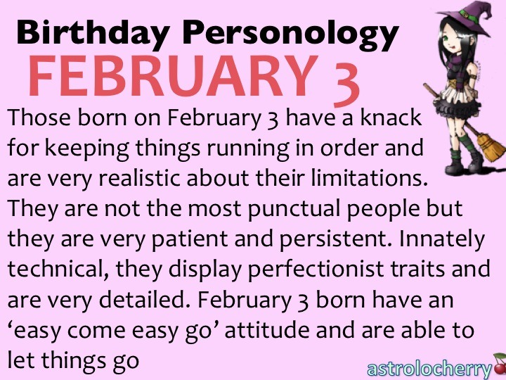 astrolocherry — Birthday Personology February 3 Sun: Aquarius ...