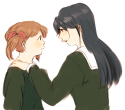 breakfastbooty:  while waiting for love live to release another ep (or rather..while waiting for fansub of said ep) i took up marimite b/c wow classic yuri and i haven’t seen??? what????