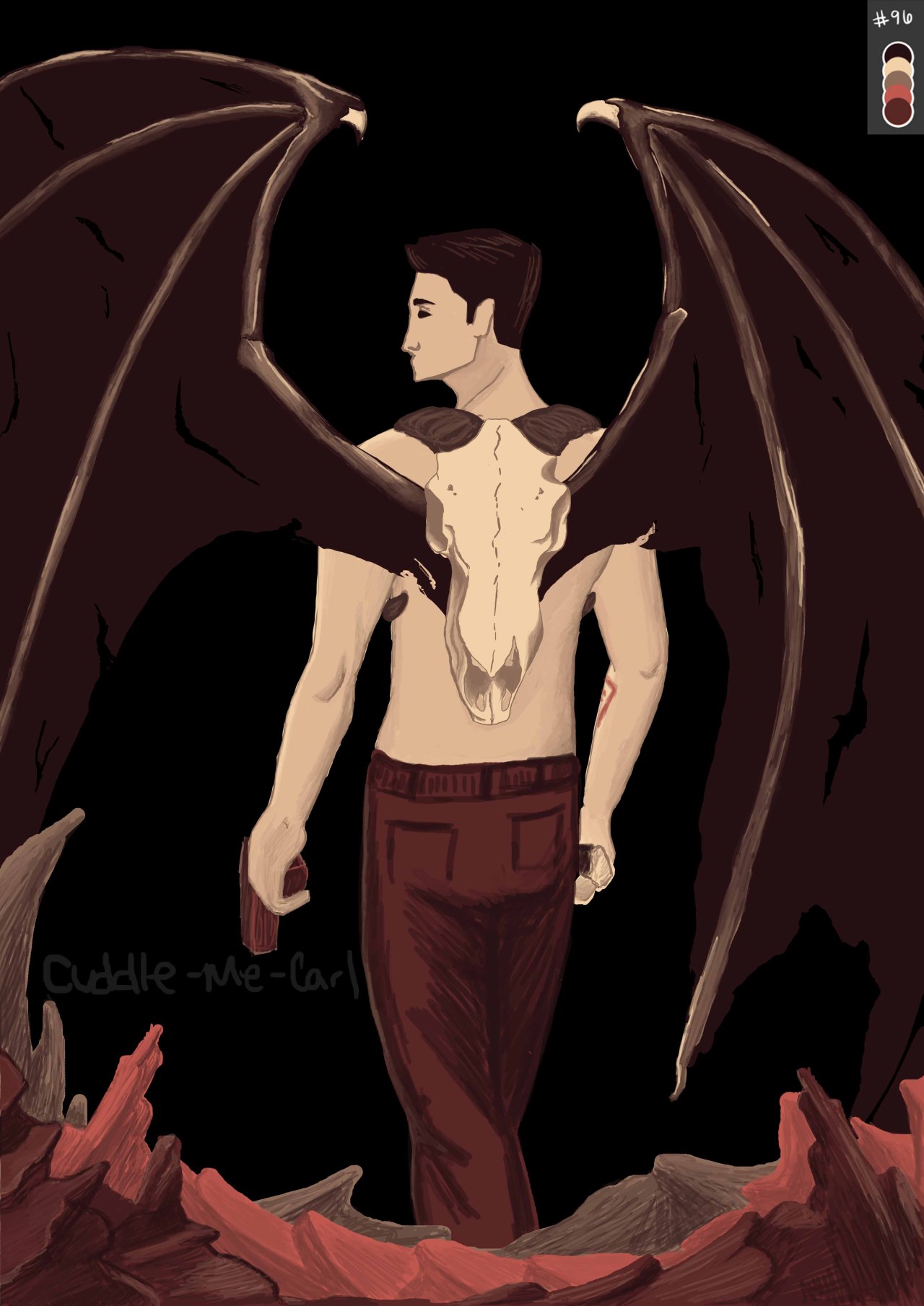 Fem!Dean and male!Cas fanart by screamingromeo. I've been looking