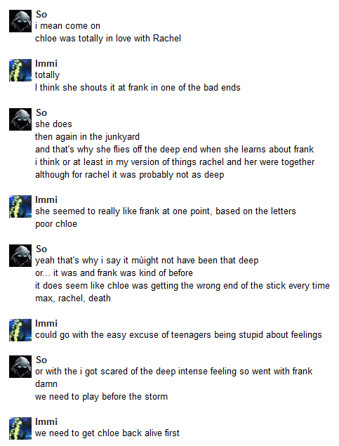 The title of this post is pretty inaccurate. There are maybe five sentences of interaction