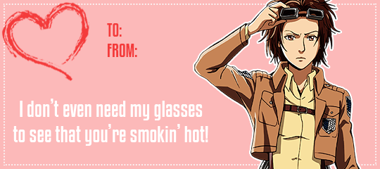erensjaegerbombs: Valentine’s Day cards feat. Shingekis 