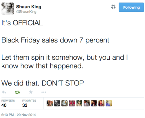 jopara:actjustly:THEY SAID IT WOULDN’T WORKaverage black friday spending over the past few years has