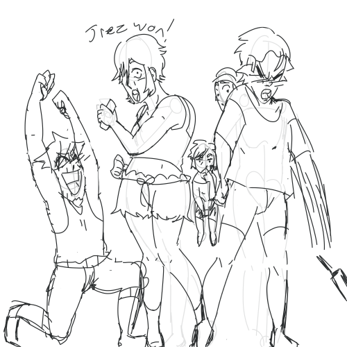 Sketch Of Jrez Absolutely WRECKING Tharael At Wii Tennis