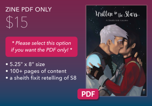 sheithfixitzine: Preorders for Written in the Stars - A Sheith Fix-it Fanzine are live!Open throug