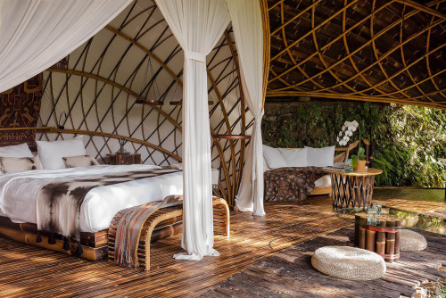 Made in Bali: Escape Reality at an Open-Air Bamboo Dome in the JungleOtherworldly bamboo architectur